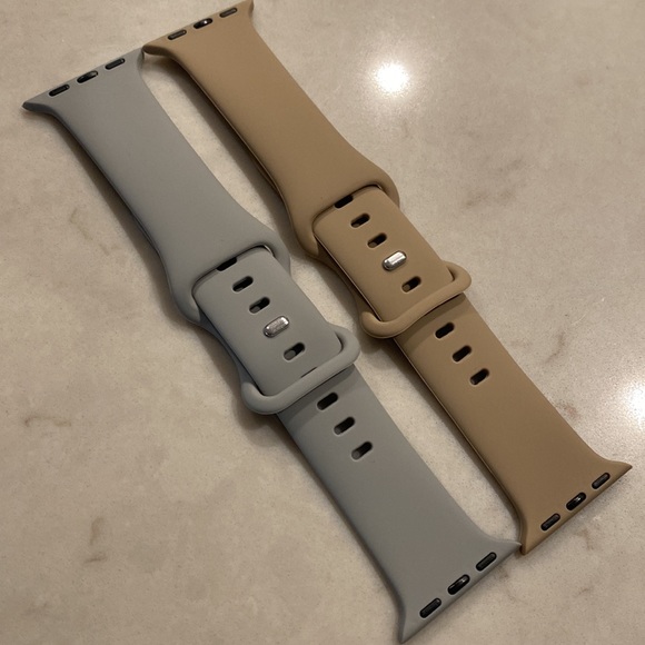 2 Pack | Apple Watch Band 38mm, 40mm, 41mm Unisex Soft Silicone Sport St… - Picture 5 of 5